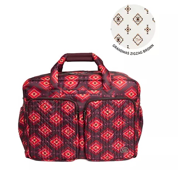 Lug x Mary DeAngelis Classic Duffel w/ Crossbody Strap-Drifter~Honeycomb Multi - Picture 1 of 12